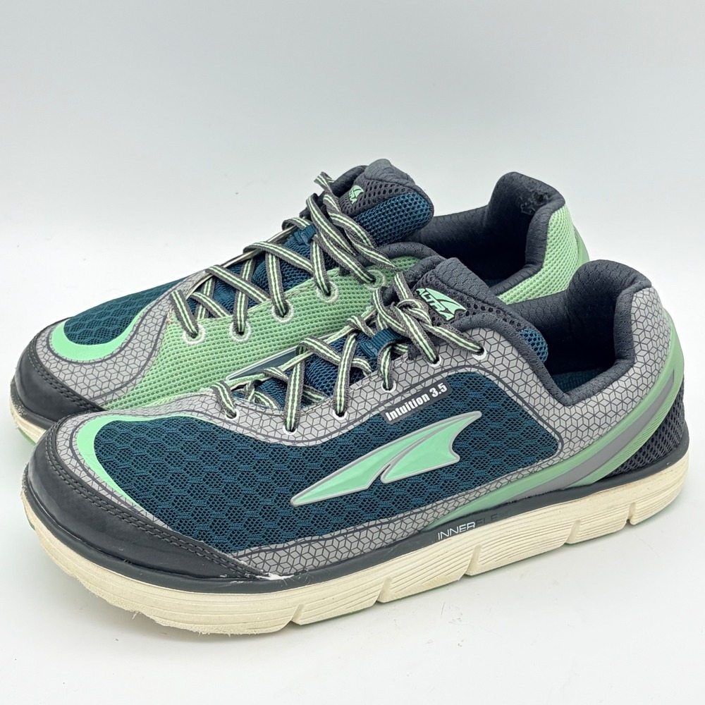 Altra Intuition 3.5 Womens 9 Running Shoes Green Grey Teal Zero Drop Trail